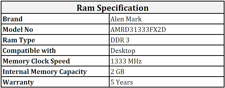 Alen_Mark_DDR3_2GB_1333_MHz_Desktop_Ram_(AMRD31333FX2D).PNG